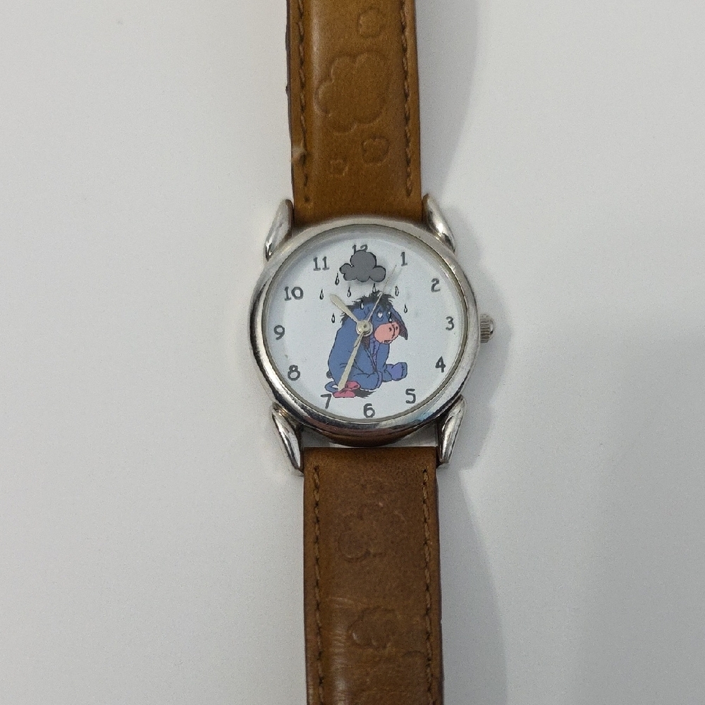 Poor Eeyore 🥹 Disney Store Winnie The Pooh Leather Band Unisex Watch Works